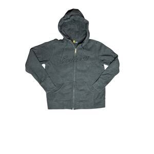 Carhartt Women’s Zip-Up Hoodie Gray Logo Embroidered Size L (12–14)